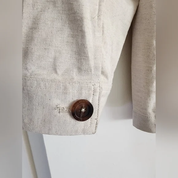 CHICOS | Utility Jacket | Size 8-10 | Cream - Picture 8 of 12